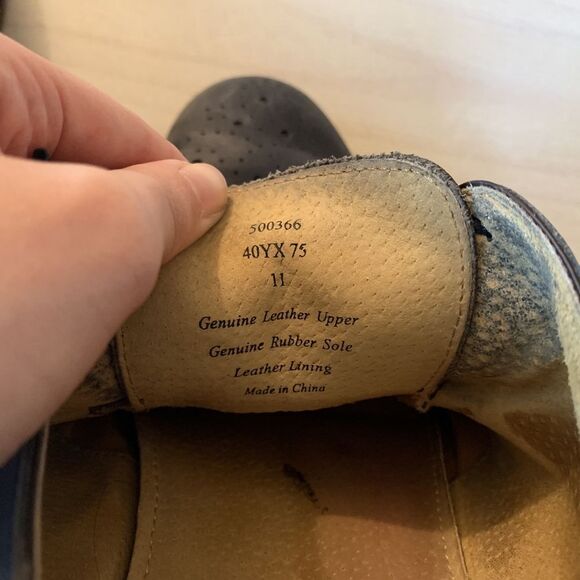 mens 11 Joseph abboud blue genuine leather Oxford - Picture 7 of 7